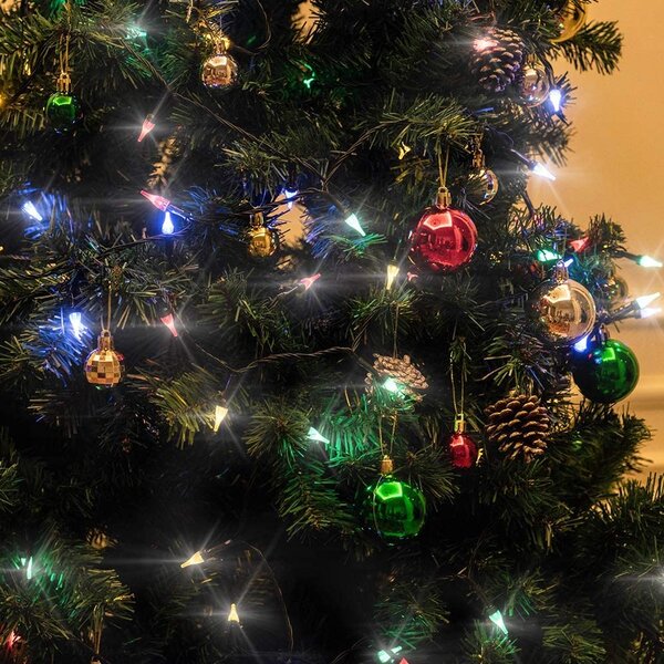 Vnútorná LED vianočná reťaz so špicatými LED diódami - rôznofarebná, 10m, 80 LED