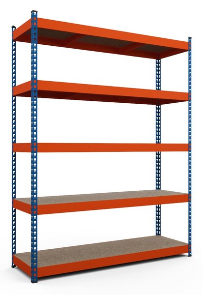 Akciový balíček Kovový regál TITAN 216x140x40 5 políc nosnosť 1500 kg - 3 ks