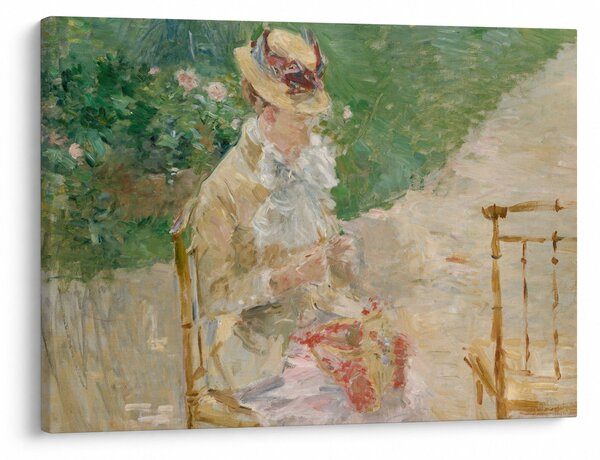 Obraz - Berthe Morisot, Young Woman Knitting, reprodukcia (70x50 cm)