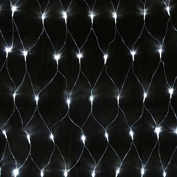 Vnútorná svetelná sieť, 2m*1m, 160 LED, studená biela, so zábleskami