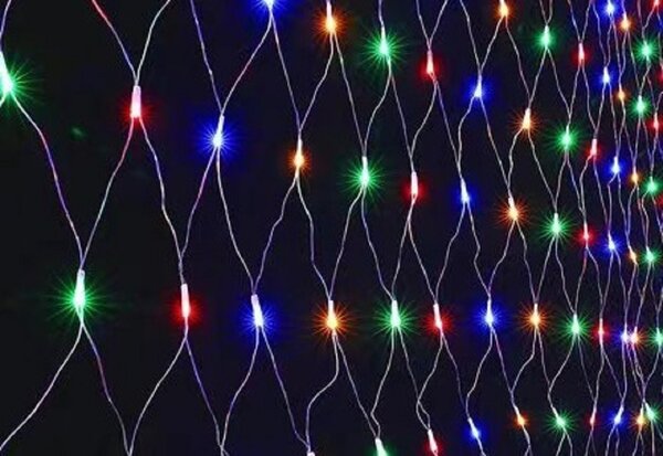 Vnútorná svetelná sieť, 2m*1m, 160 LED, rôznofarebná, so zábleskami