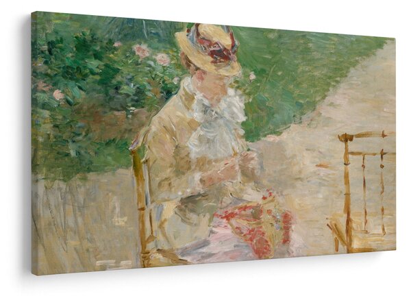 Obraz - Berthe Morisot, Young Woman Knitting, reprodukcia (90x60 cm)