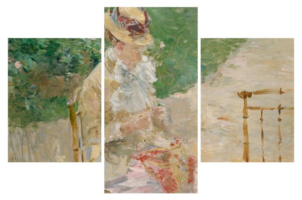 Obraz - Berthe Morisot, Young Woman Knitting, reprodukcia (90x60 cm)