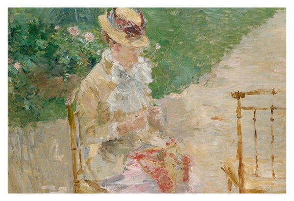 Obraz - Berthe Morisot, Young Woman Knitting, reprodukcia (90x60 cm)