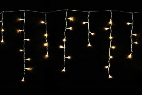 Vianočný vnútorný LED svetelný záves so zábleskami, 3m, 120 LED, prepojiteľný, rôzne farby na výber Barva: Studená bílá