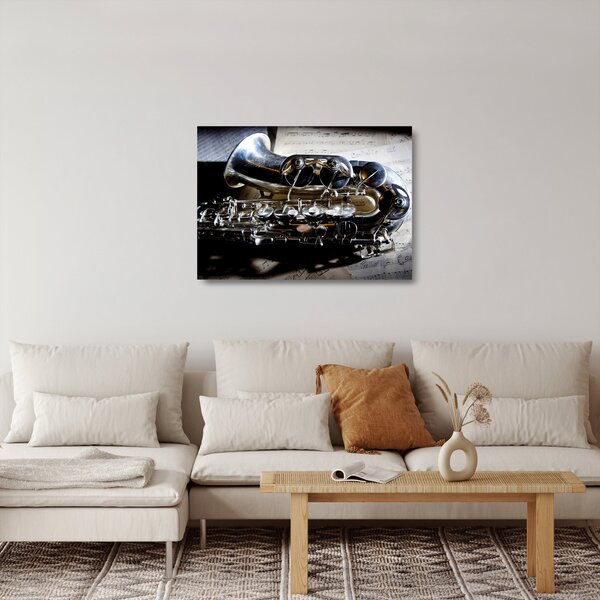 Sklenený obraz - Saxofón (70x50 cm)