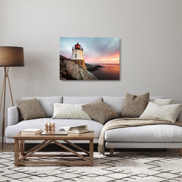 Sklenený obraz - Maják Castle Hill (70x50 cm)