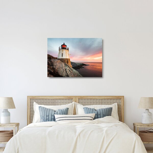 Sklenený obraz - Maják Castle Hill (70x50 cm)