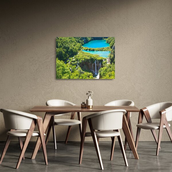 Sklenený obraz - Vodopády (70x50 cm)