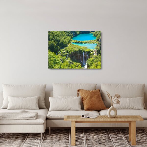 Sklenený obraz - Vodopády (70x50 cm)
