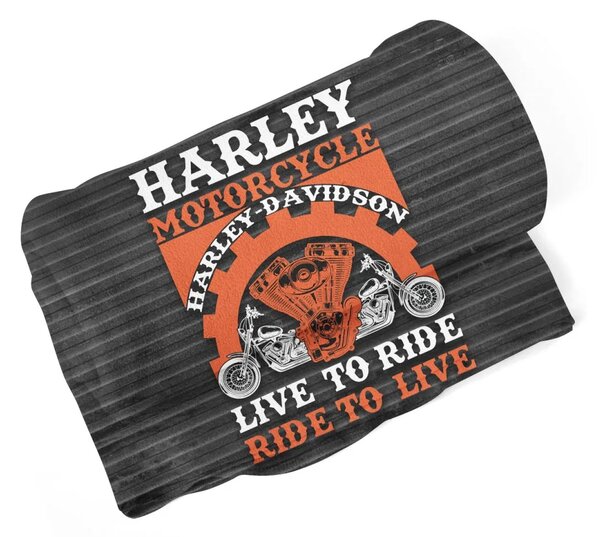 Sablio Deka Harley-Davidson Live to ride, ride to live - 150x120 cm