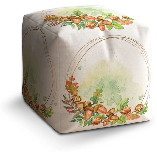Sablio Taburet Cube Dary jesene - 40x40x40 cm