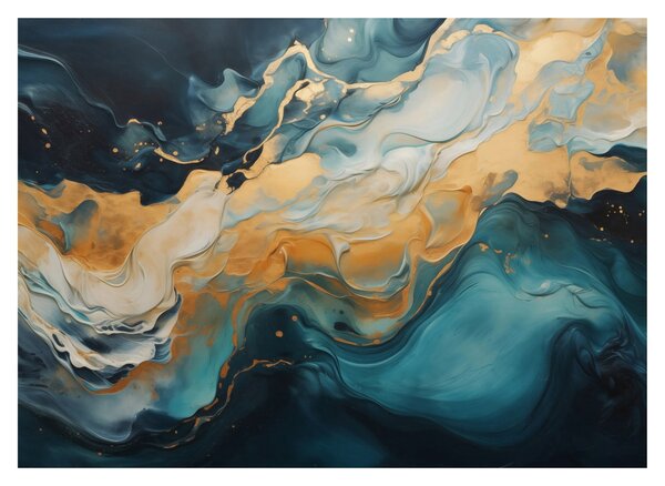 Sklenený obraz - Abstrakcia (70x50 cm)