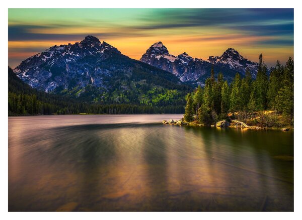 Sklenený obraz - Národný park Grand Teton (70x50 cm)