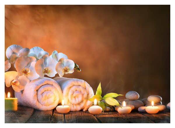 Sklenený obraz - Relax a Spa (70x50 cm)