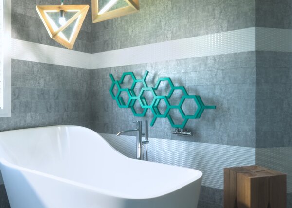 DK Terma Hex 821x486 vodný radiátor Bright Copper ZX