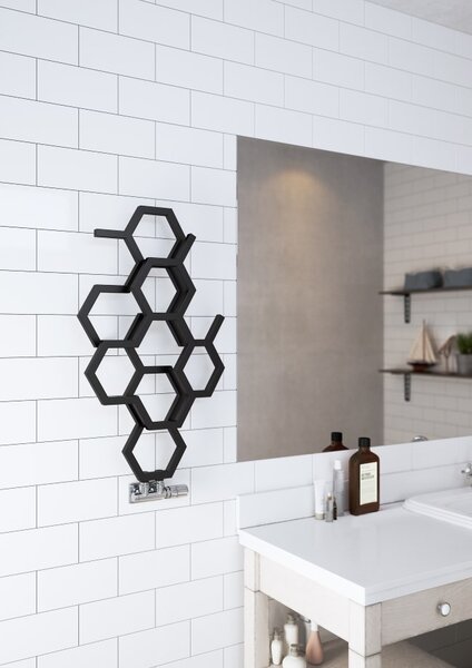 DK Terma Hex 821x486 vodný radiátor Bright Copper ZX