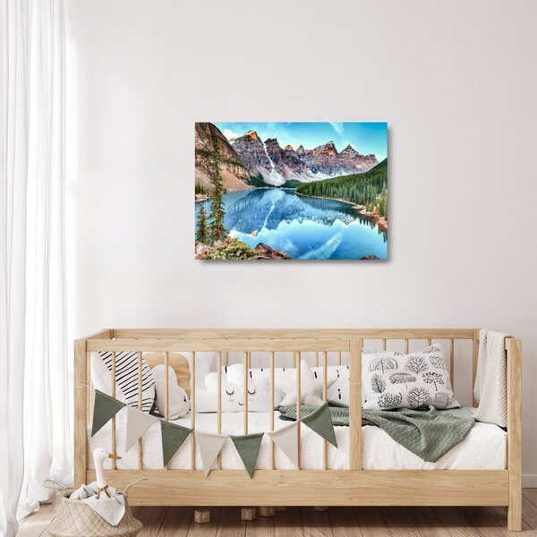 Sklenený obraz - Moraine lake (70x50 cm)
