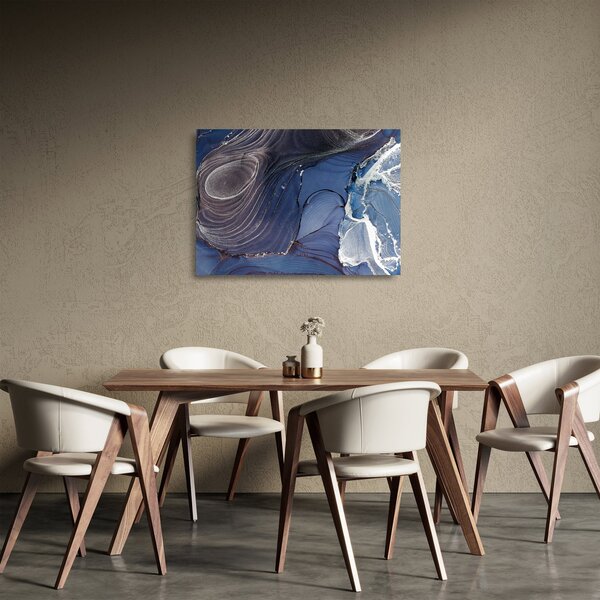 Sklenený obraz - Mramorovaný atrament (70x50 cm)