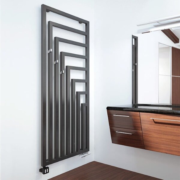 Terma Angus V 1300x440 vodný radiátor Metallic Black ZX
