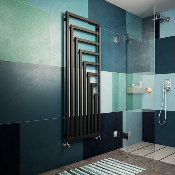 Terma Angus V 1300x440 vodný radiátor Metallic Black ZX