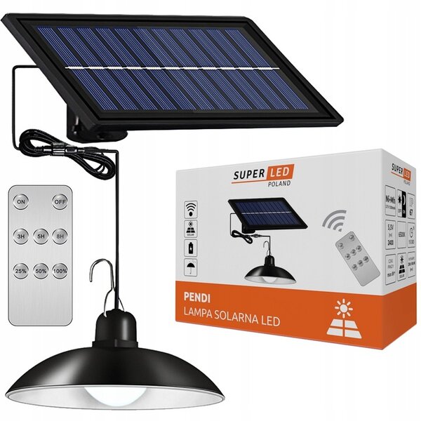 LID LED solárna žiarovka. Závesný strop +diaľkové ovládanie
