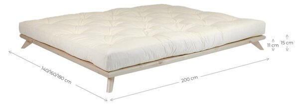 Dvojlôžková posteľ z borovicového dreva s roštom 180x200 cm Senza – Karup Design