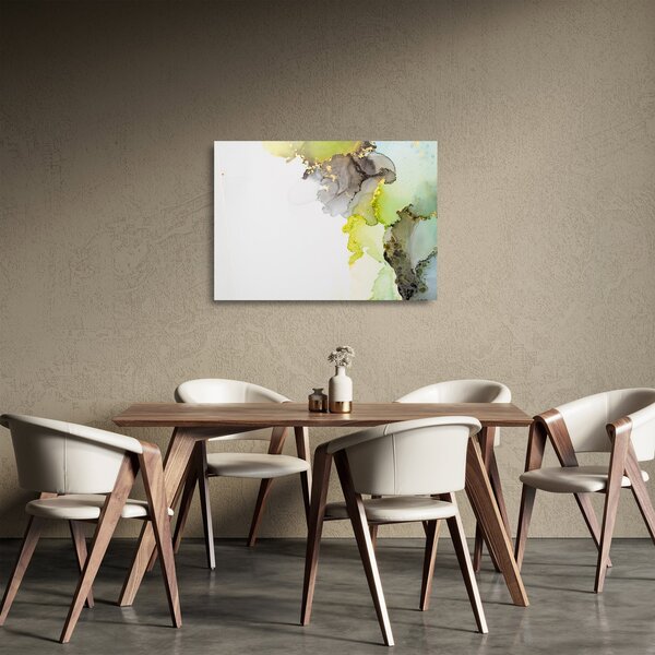 Sklenený obraz - Abstraktné umenie atramentom (70x50 cm)