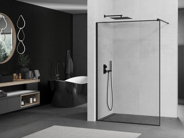 Mexen Kioto sprchová stena Walk-in 50 x 200 cm, čierny rám 8 mm, čierna - 800-050-101-70-70