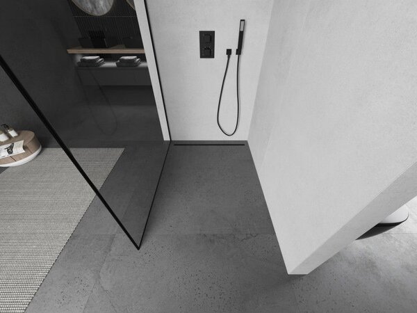 Mexen Kioto sprchová stena Walk-in 50 x 200 cm, čierny rám 8 mm, čierna - 800-050-101-70-70