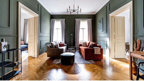 Oranžovohnedá rozkladacia pohovka Emile - Bobochic Paris