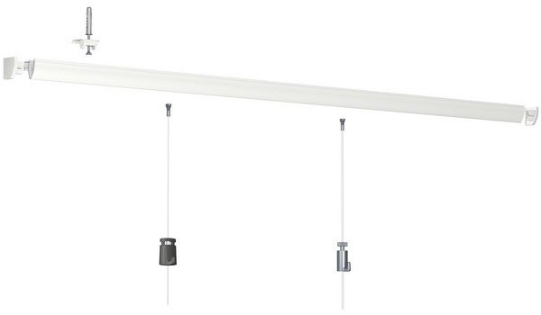 Závesný systém na zavesenie obrazov – SET Contour-Rail bilý