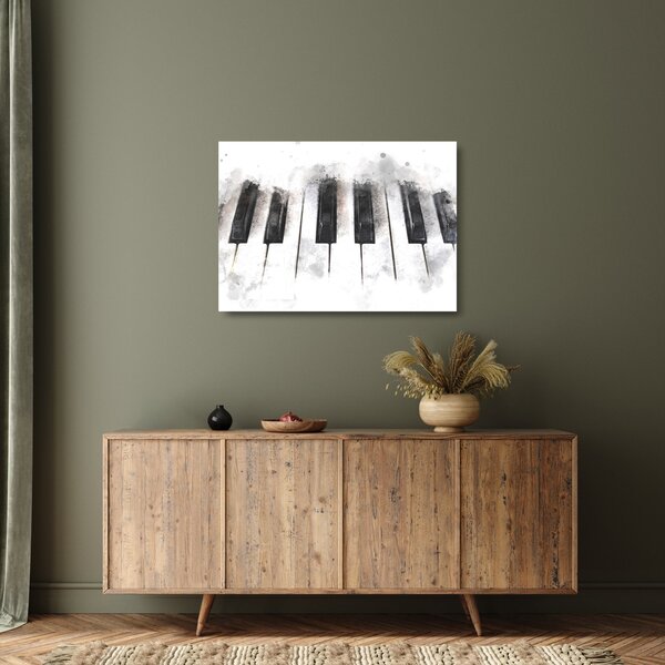 Sklenený obraz - Piano, aquarel (70x50 cm)