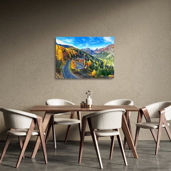 Sklenený obraz - Malojský priesmyk (70x50 cm)