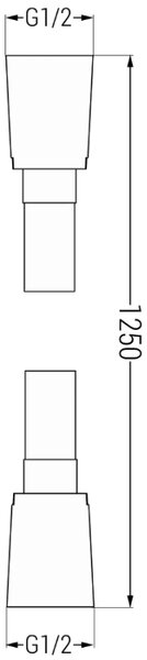 Mexen sprchová hadica 125 cm, chróm - 79425-00