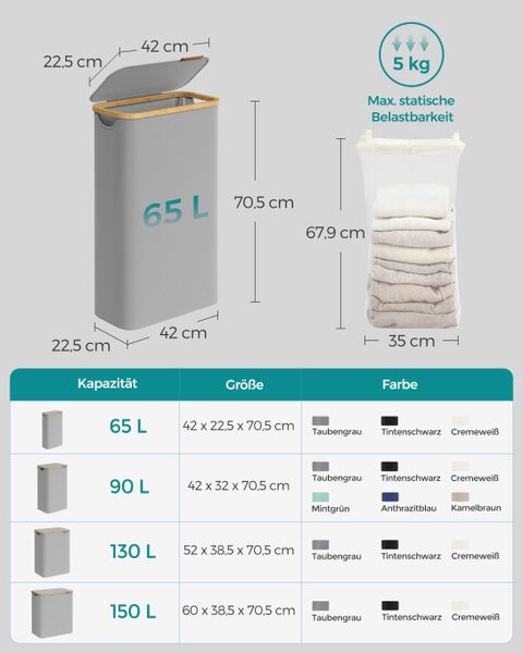 Kôš na bielizeň 65L LCB506G01