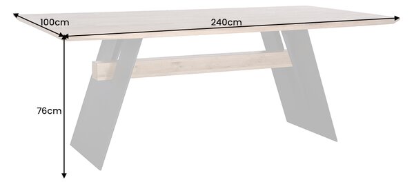 Dizajnový jedálenský stôl Galeno II 240 cm divý dub
