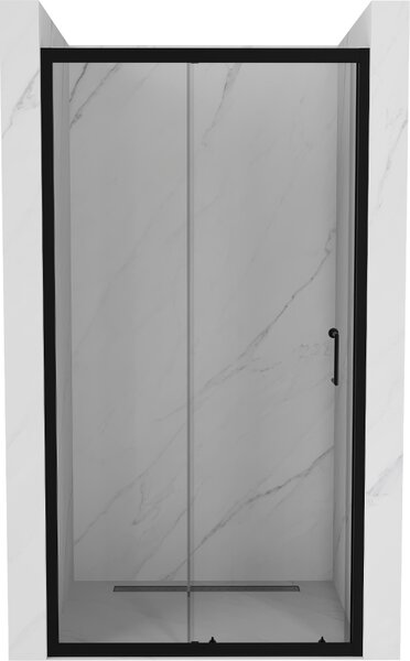 Mexen Apia posuvné sprchové dvere 105 cm, transparentné, čierne - 845-105-000-70-00