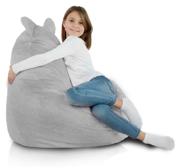Kreslo pre deti Teddy Yeti sivé