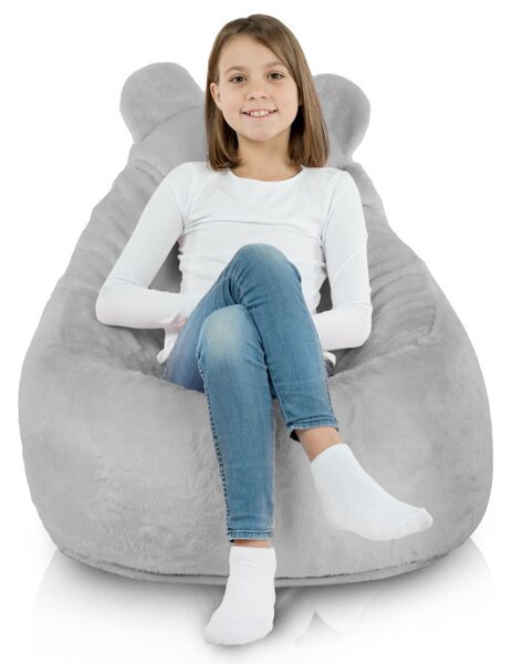 Kreslo pre deti Teddy Yeti sivé