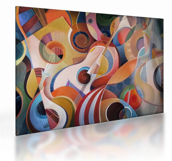 Sklenený obraz - Hudobný abstrakt (70x50 cm)