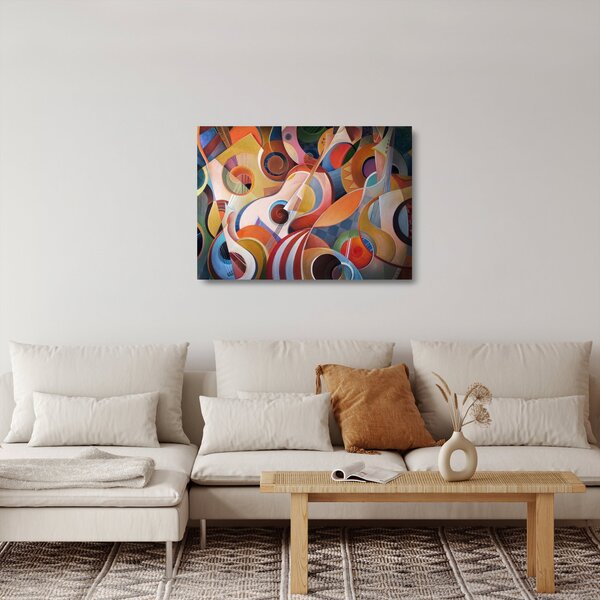 Sklenený obraz - Hudobný abstrakt (70x50 cm)