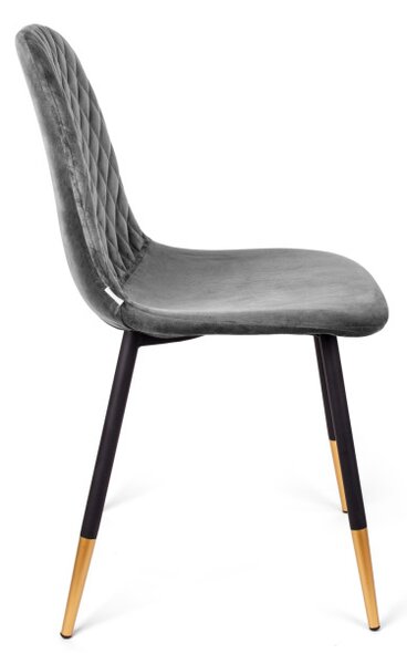 Stolička NOIR zamatová sivá SS22 933473