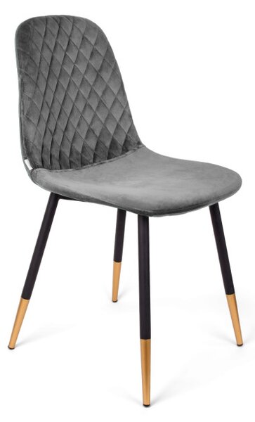 Stolička NOIR zamatová sivá SS22 933473