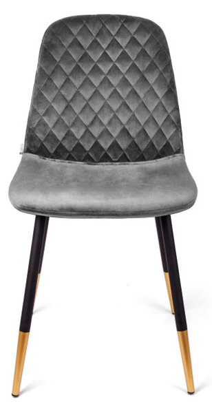 Stolička NOIR zamatová sivá SS22 933473