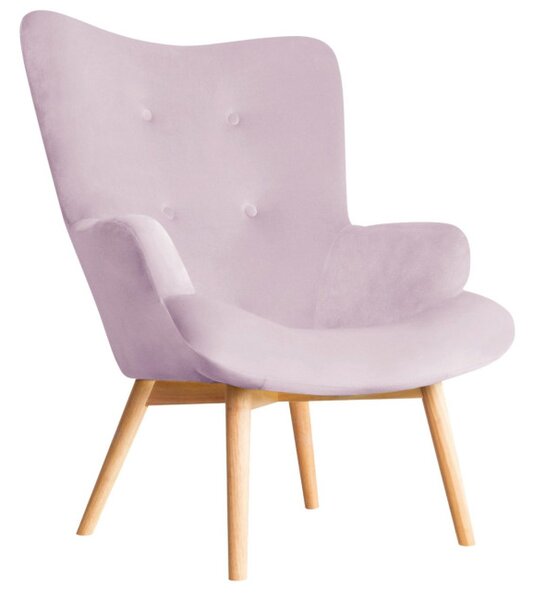 Kreslo MOSS zamatové ružové SS22 925843