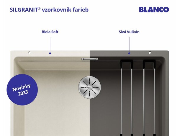 Blanco Subline 400-U, silgranitový drez pod pracovnú dosku 400x400x190 mm, 1-komorový, antracitová, BLA-523422
