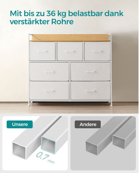 Komoda s látkovými zásuvkami LTS523W57