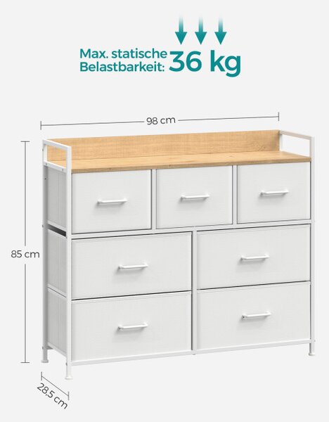 Komoda s látkovými zásuvkami LTS523W57