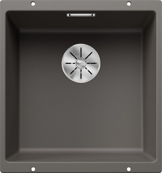 Blanco Subline 400-U, silgranitový drez pod pracovnú dosku 400x400x190 mm, 1-komorový, sivá vulkán, BLA-527349